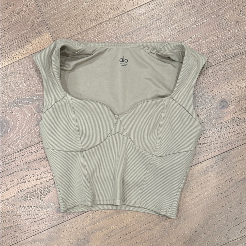ALO Yoga Women's Tan Crop Top